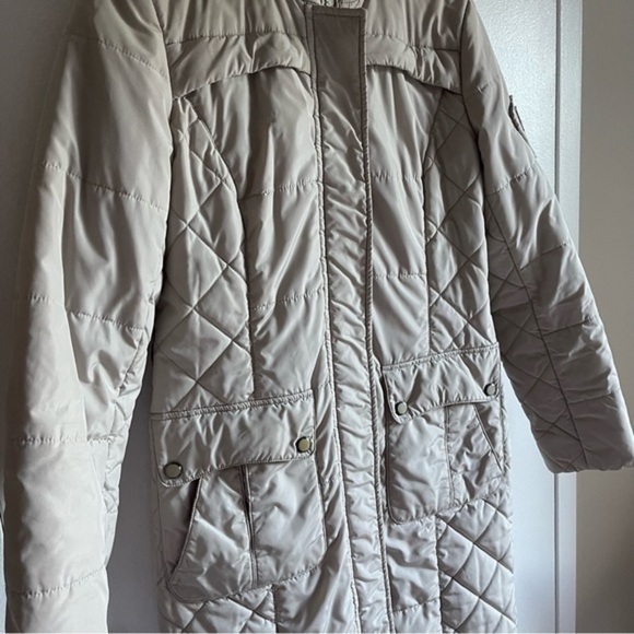 Size XS beige women parka /jacket/ puffer/ coat - Picture 8 of 15